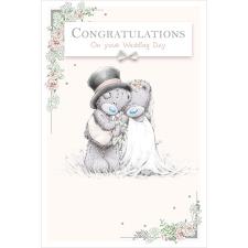 Congratulations Me to You Bear Wedding Day Card Image Preview